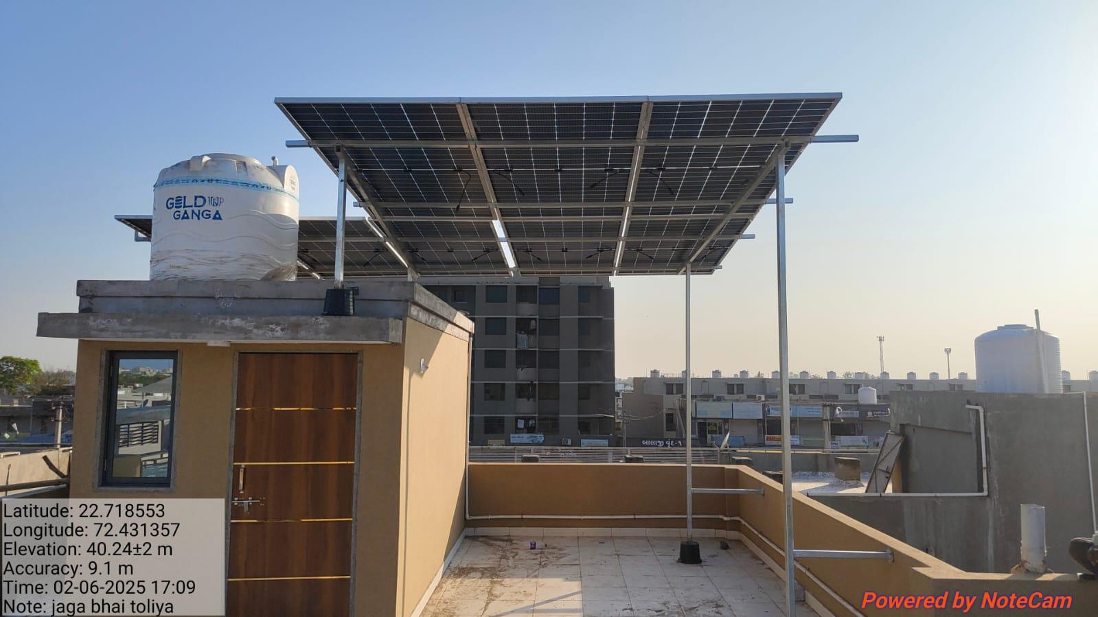 6 panel residential solar project 3.72 kW