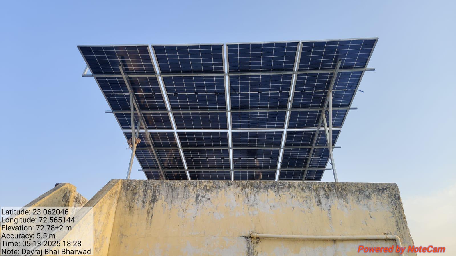 8 panel residential solar project 4.96 kW